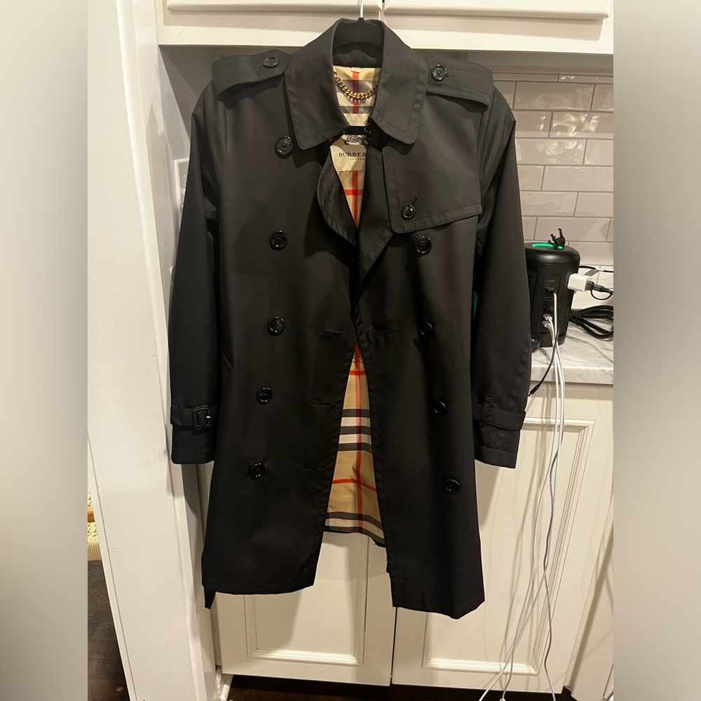 Mid-length Authentic Burberry Trench Coat NWOT.